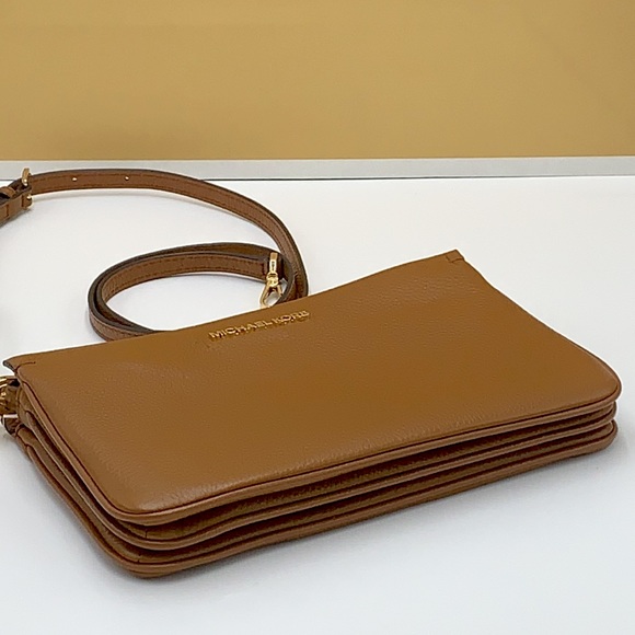 MICHAEL KORS LARGE PEBBLED leather TRIPLE XBODY BAG LUGGAGE COLOR - Picture 14 of 16